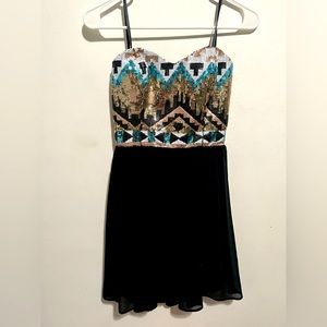 Strapless size 5 sequin dress